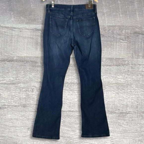 Lee 307 Dark Wash Bootcut Blue Jeans Womens 12 Regular (33X32) Mid Rise Denim - Picture 4 of 7